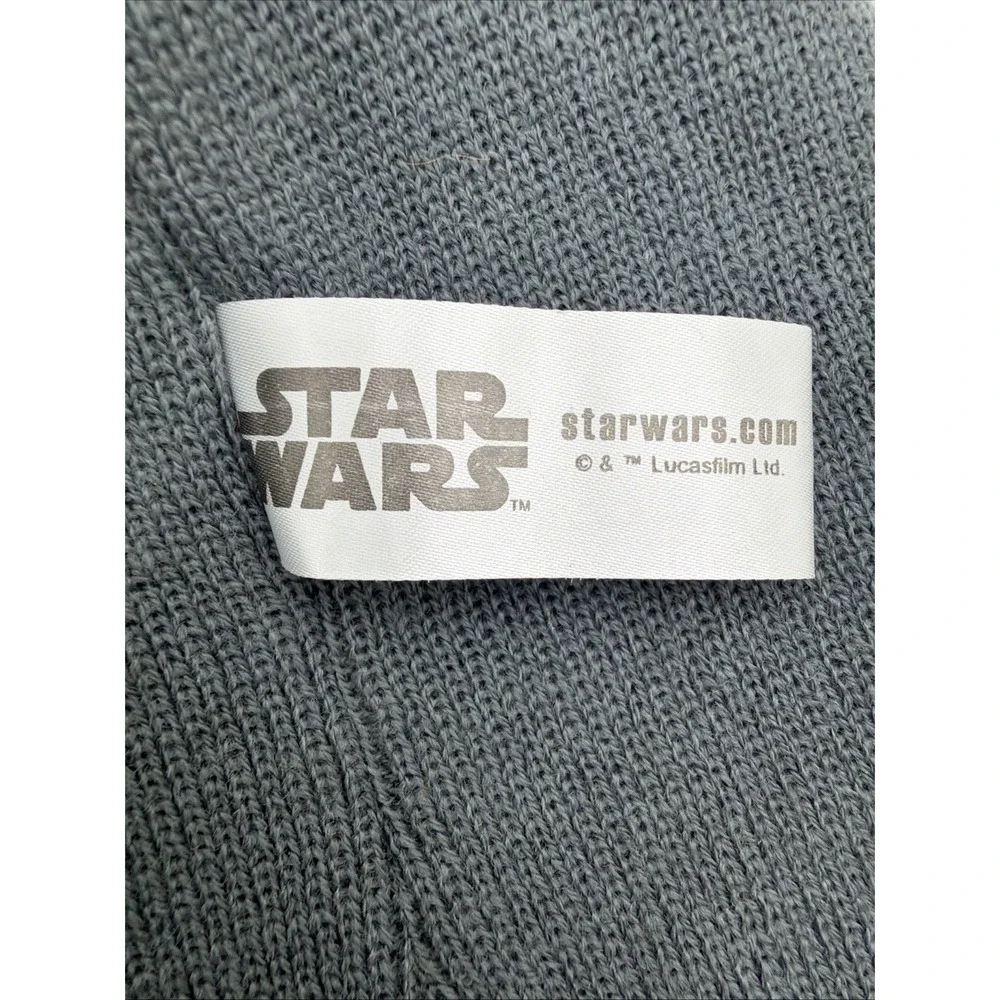 Star Wars Graphic Black Grey Beanie Hat Skull Cap Logo Patch Embroidered‎